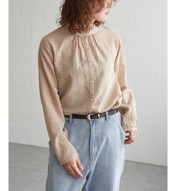 Lbc with Life「オーガニックコットン襟フリル2WAYブラウス」|シャツ・ブラウス|