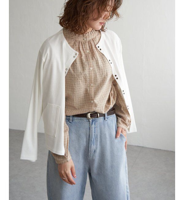 Lbc with Life「オーガニックコットン襟フリル2WAYブラウス」|シャツ・ブラウス|