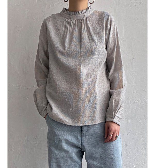 Lbc with Life「オーガニックコットン襟フリル2WAYブラウス」|シャツ・ブラウス|