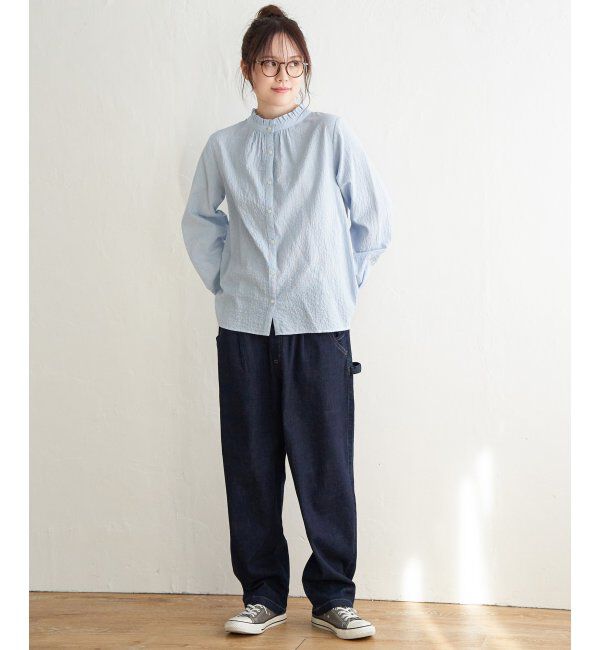 Lbc with Life「オーガニックコットン襟フリル2WAYブラウス」|シャツ・ブラウス|