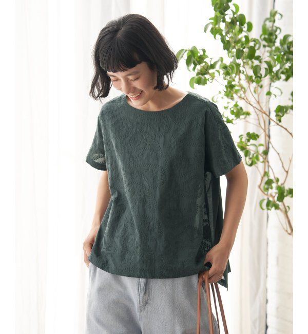 Lbc with Life「ペイズリーシシュウブラウス」|シャツ・ブラウス|チャコール