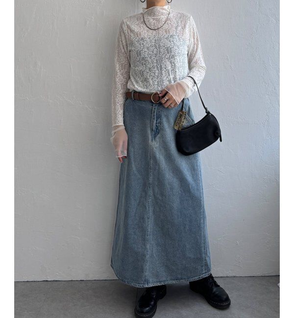 Lbc with Life「ジャカード切り替えシアーロンT」|Tシャツ・カットソー|