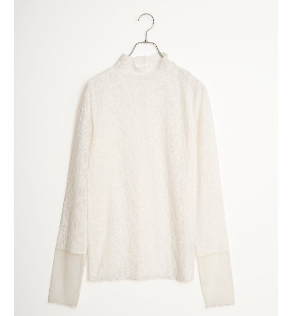 Lbc with Life「ジャカード切り替えシアーロンT」|Tシャツ・カットソー|