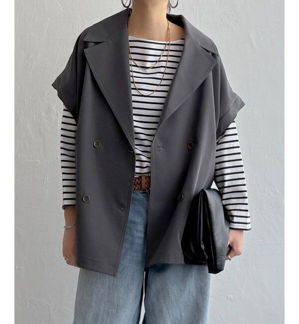 Lbc with Life「袖取り外しミドルコート」|その他|