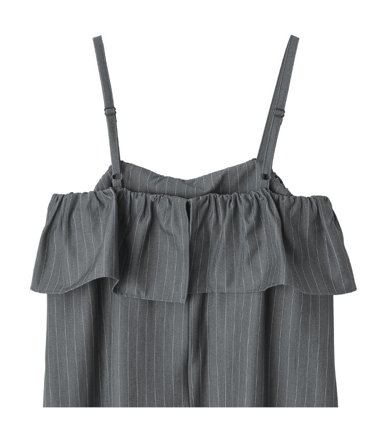 STYLE DELI「ピンストライプ柄キャミ型ジャンパースカート」|ワンピース|