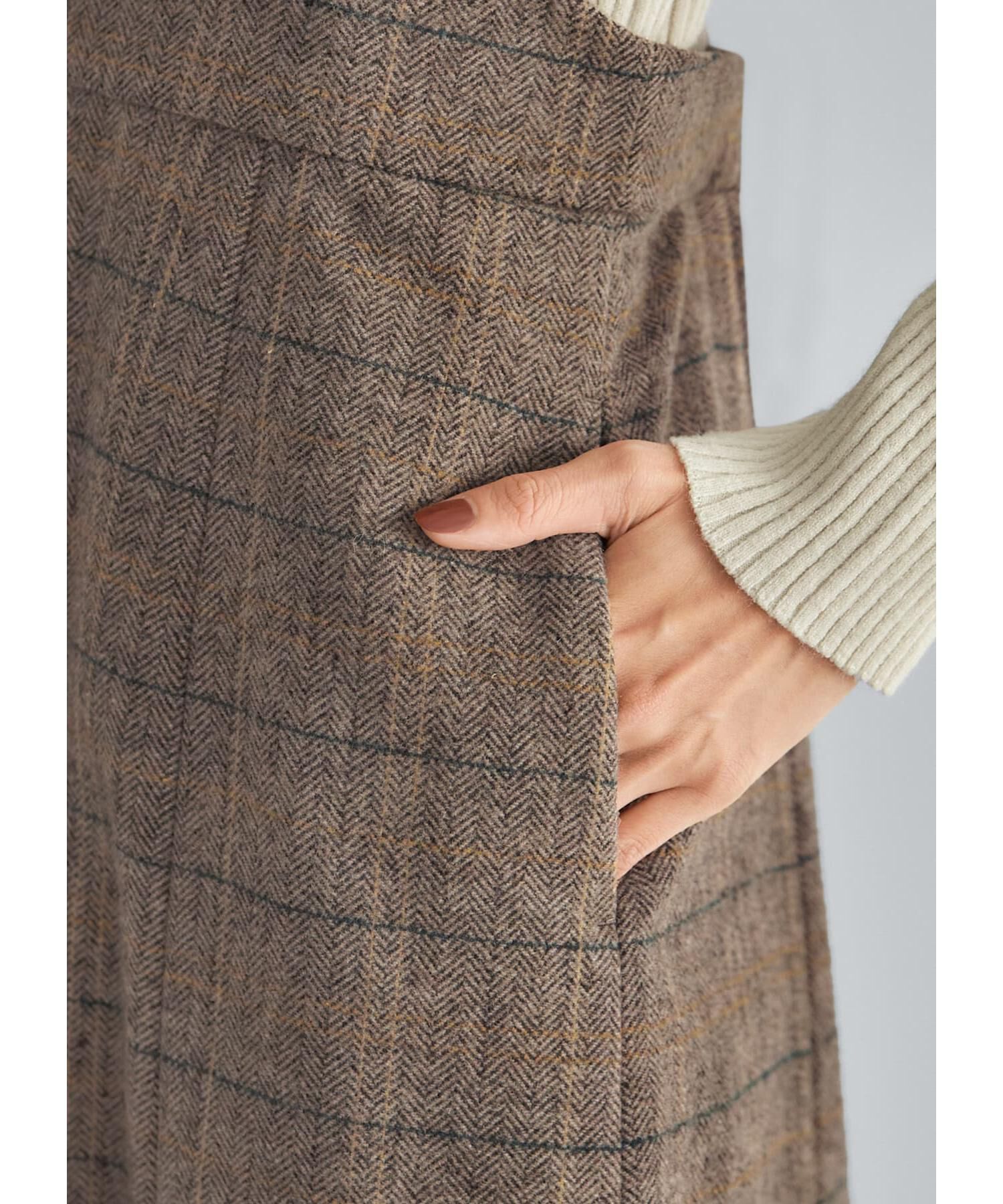 STYLE DELI「へリンボーンマーメイドジャンバースカート」|ジャンパースカート|