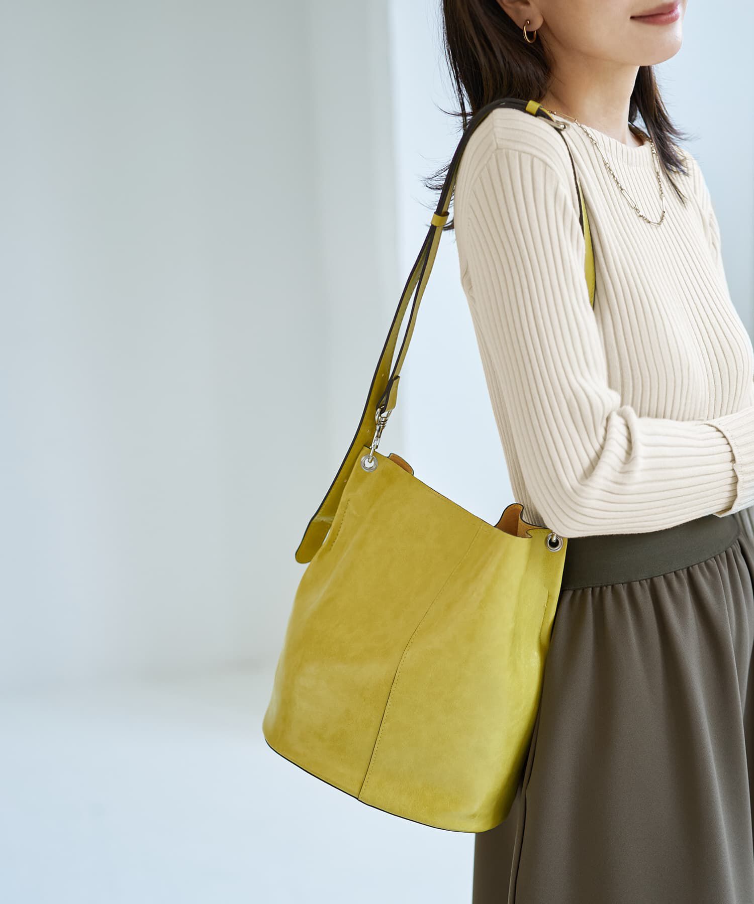 STYLE DELI「差し色用カラーショルダーバッグ」|ショルダー・メッセンジャー|イエロー