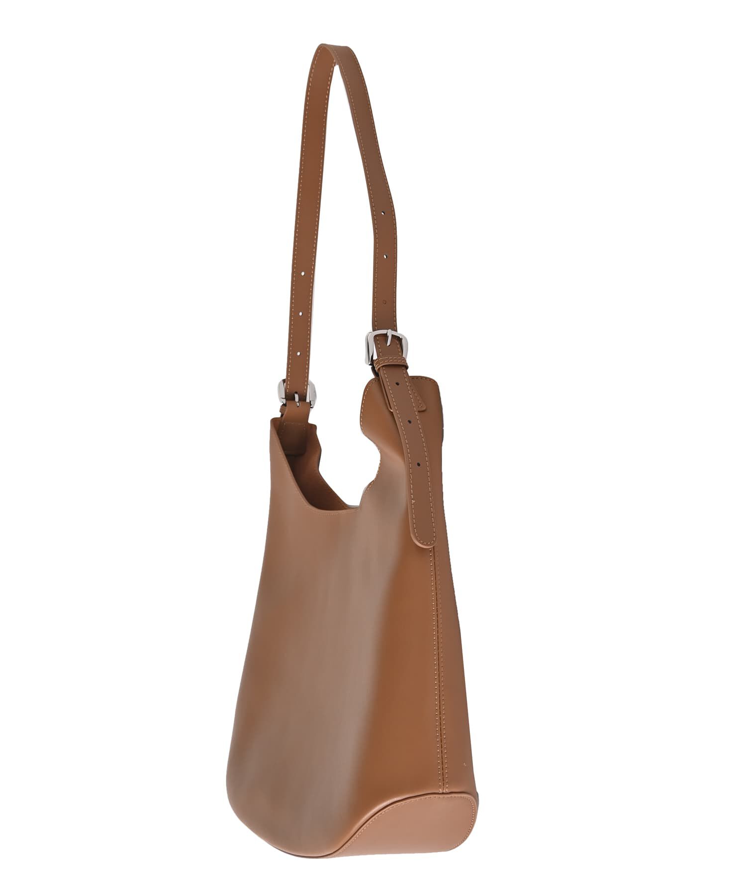 STYLE DELI「【DELI by】アーキテクトフォルムリアルレザーバケットバッグ」|トートバッグ|