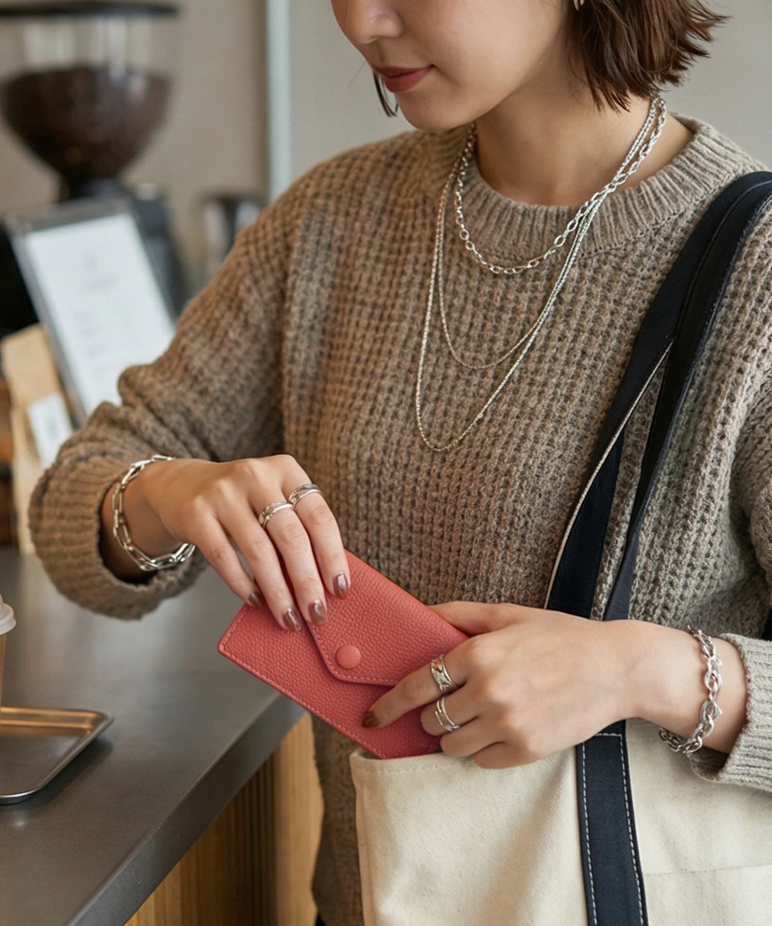 STYLE DELI「【DELI by】フラットエンベロープリアルレザーコンパクトウォレット」|財布|