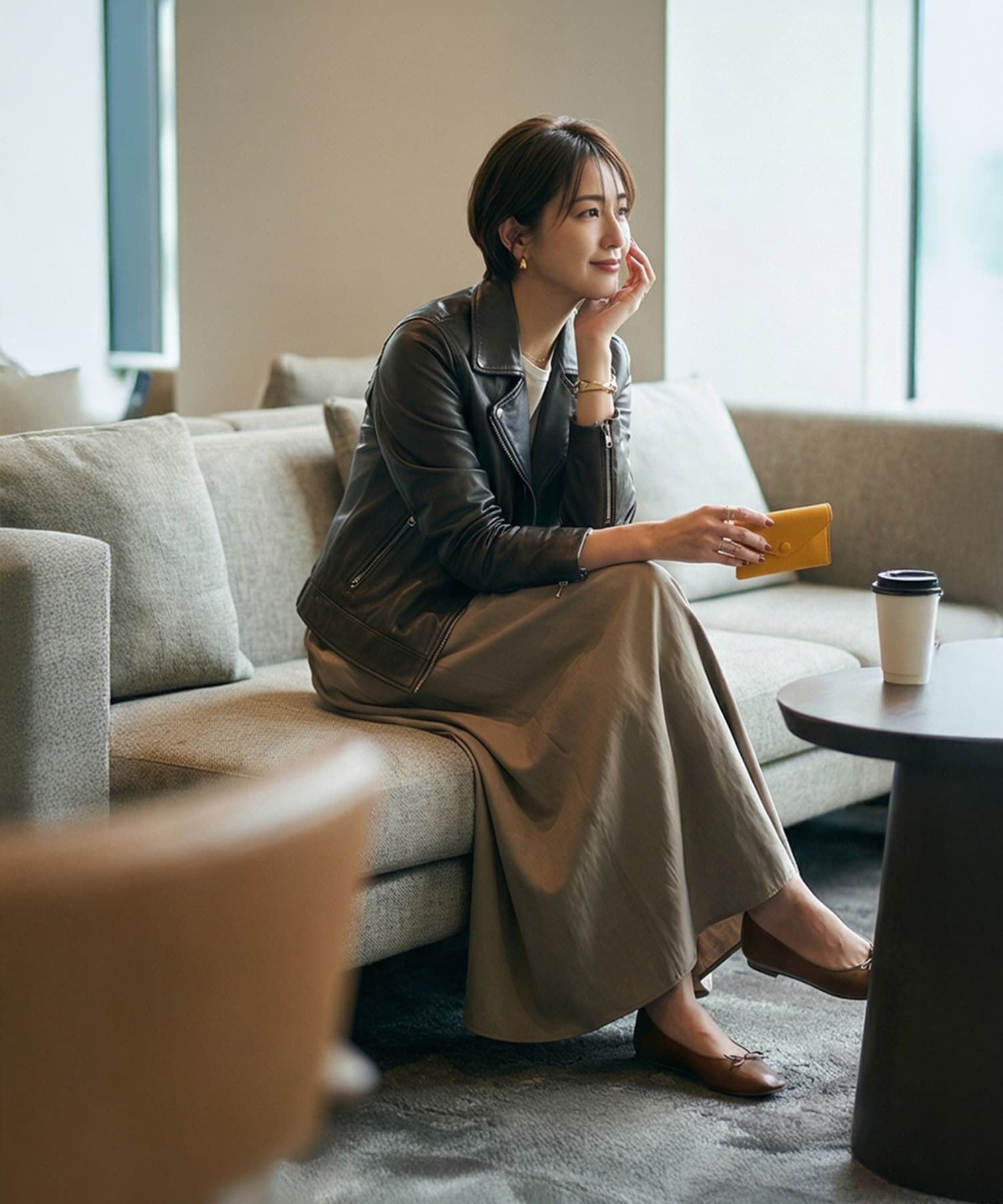 STYLE DELI「【DELI by】フラットエンベロープリアルレザーコンパクトウォレット」|財布|