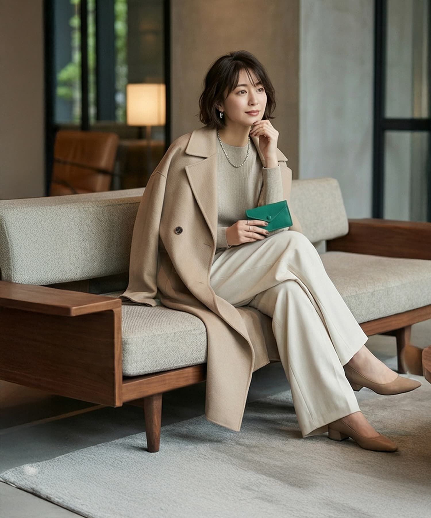 STYLE DELI「【DELI by】フラットエンベロープリアルレザーコンパクトウォレット」|財布|