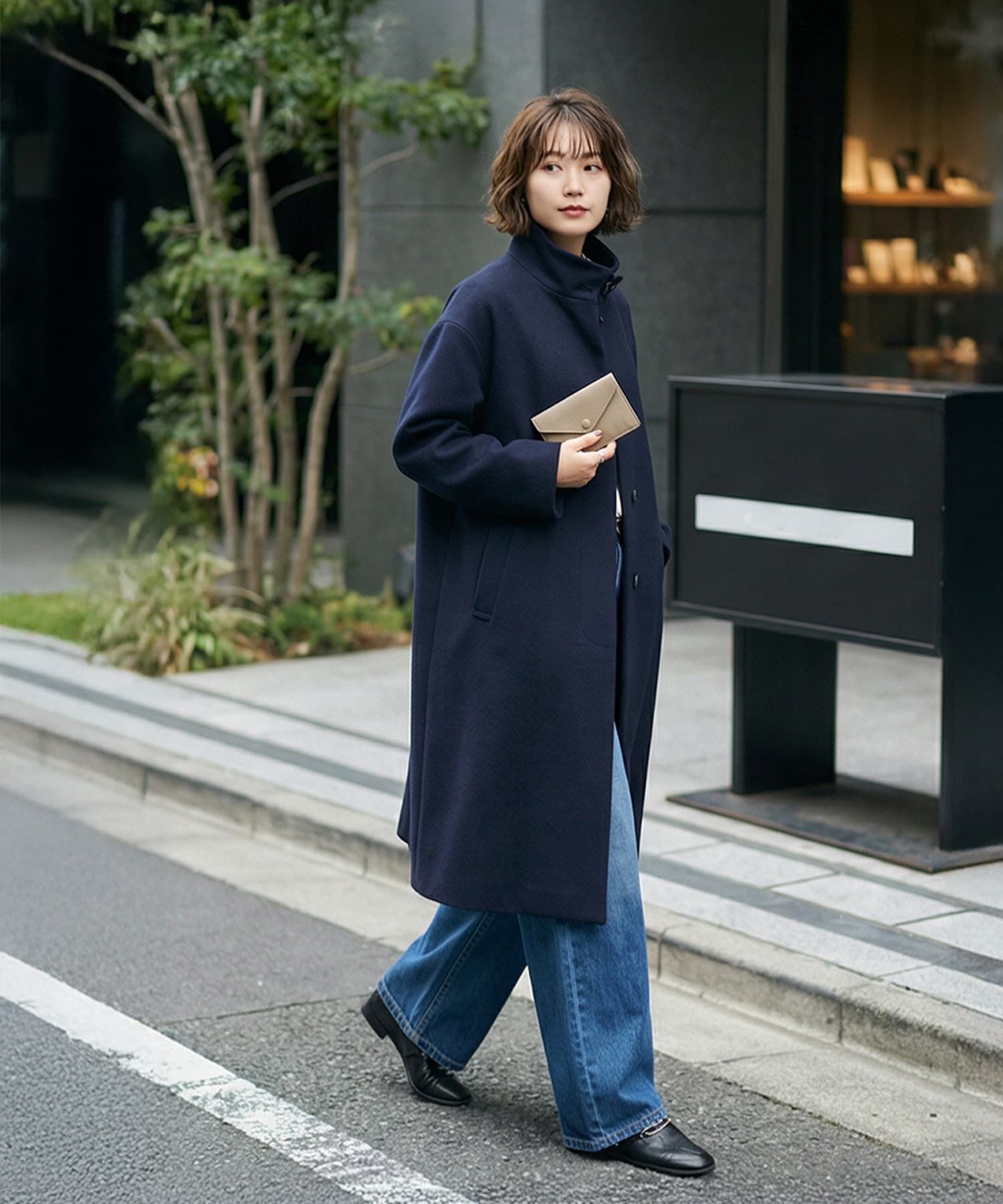 STYLE DELI「【DELI by】フラットエンベロープリアルレザーコンパクトウォレット」|財布|