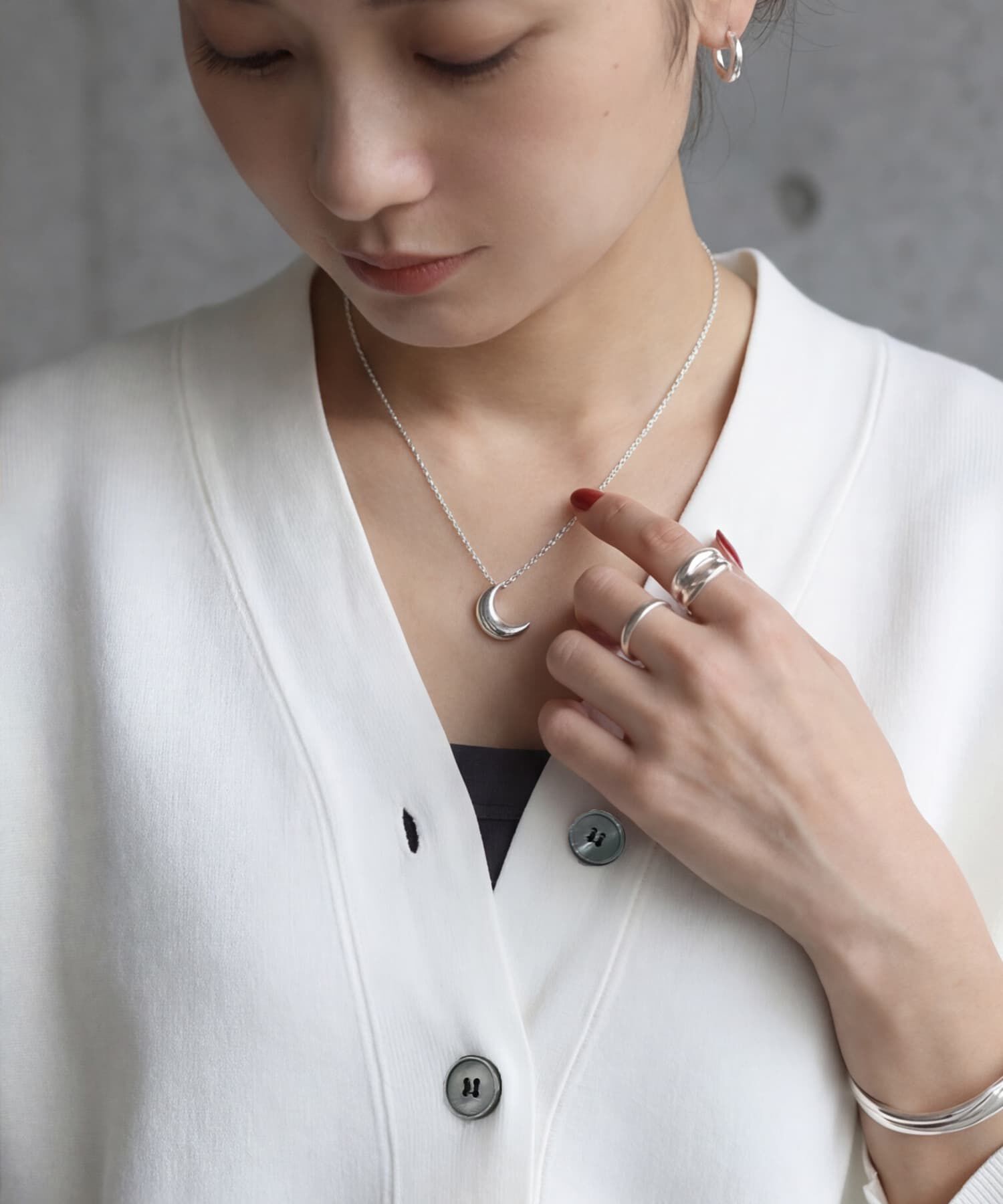 STYLE DELI「SV925クレセントムーンネックレス」|ネックレス|