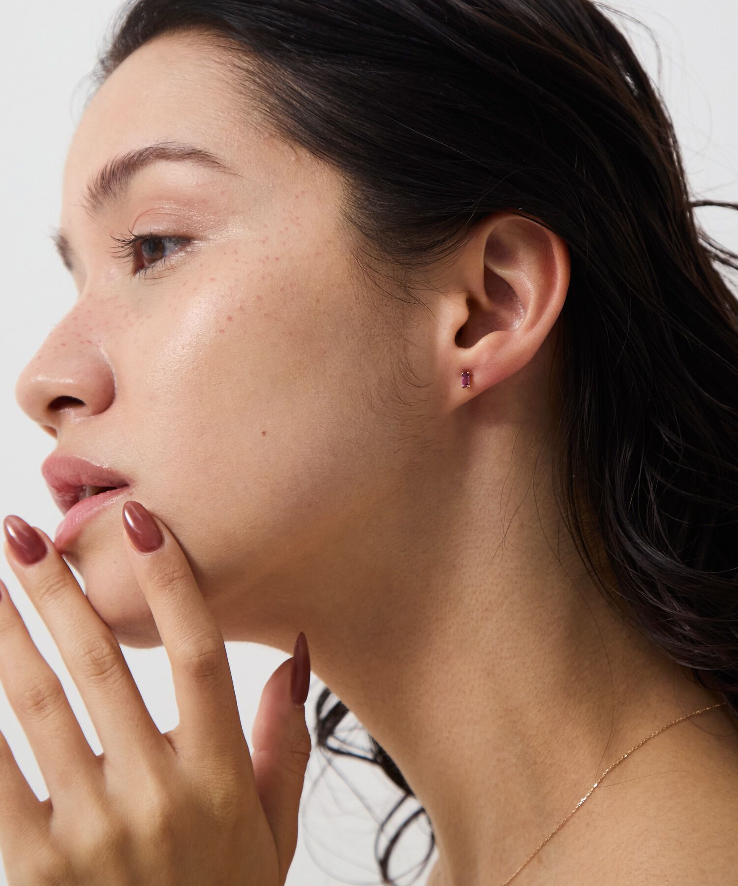 JUPITER「【K10】天然石カクテルプチピアス/ロードライトガーネット」|ピアス|