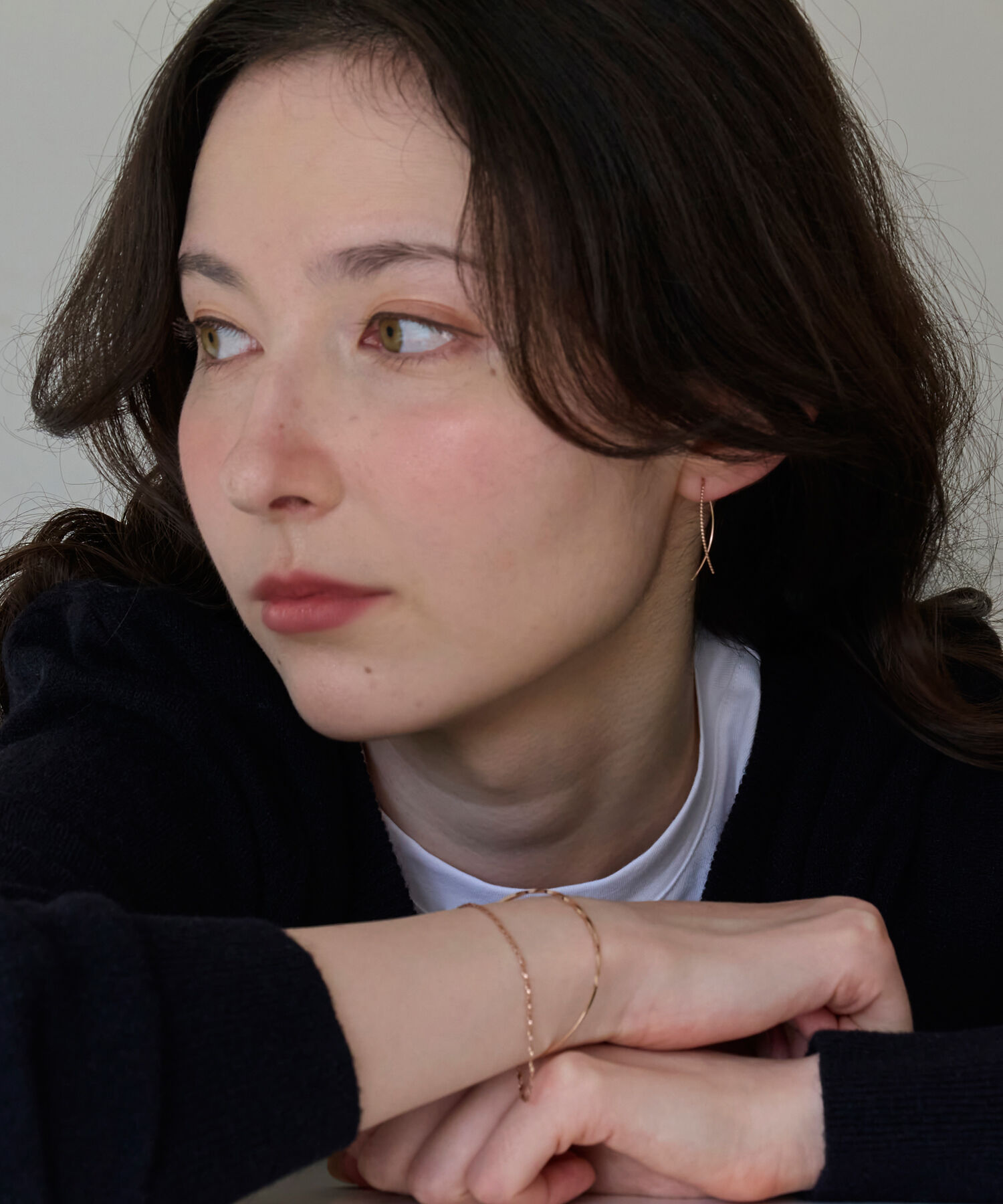 Phoebe「クラッカードレーブバングル ローズゴールド」|ブレスレット・バングル|