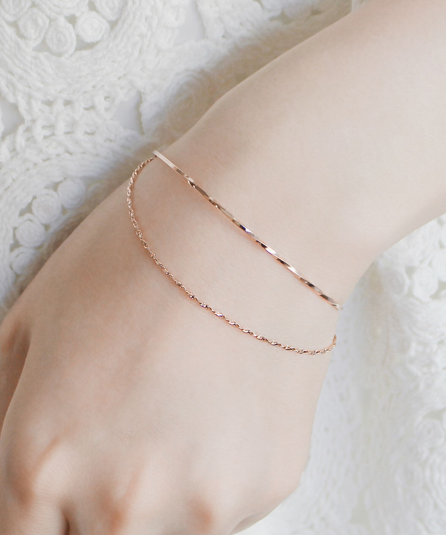 Phoebe「クラッカードレーブバングル ローズゴールド」|ブレスレット・バングル|