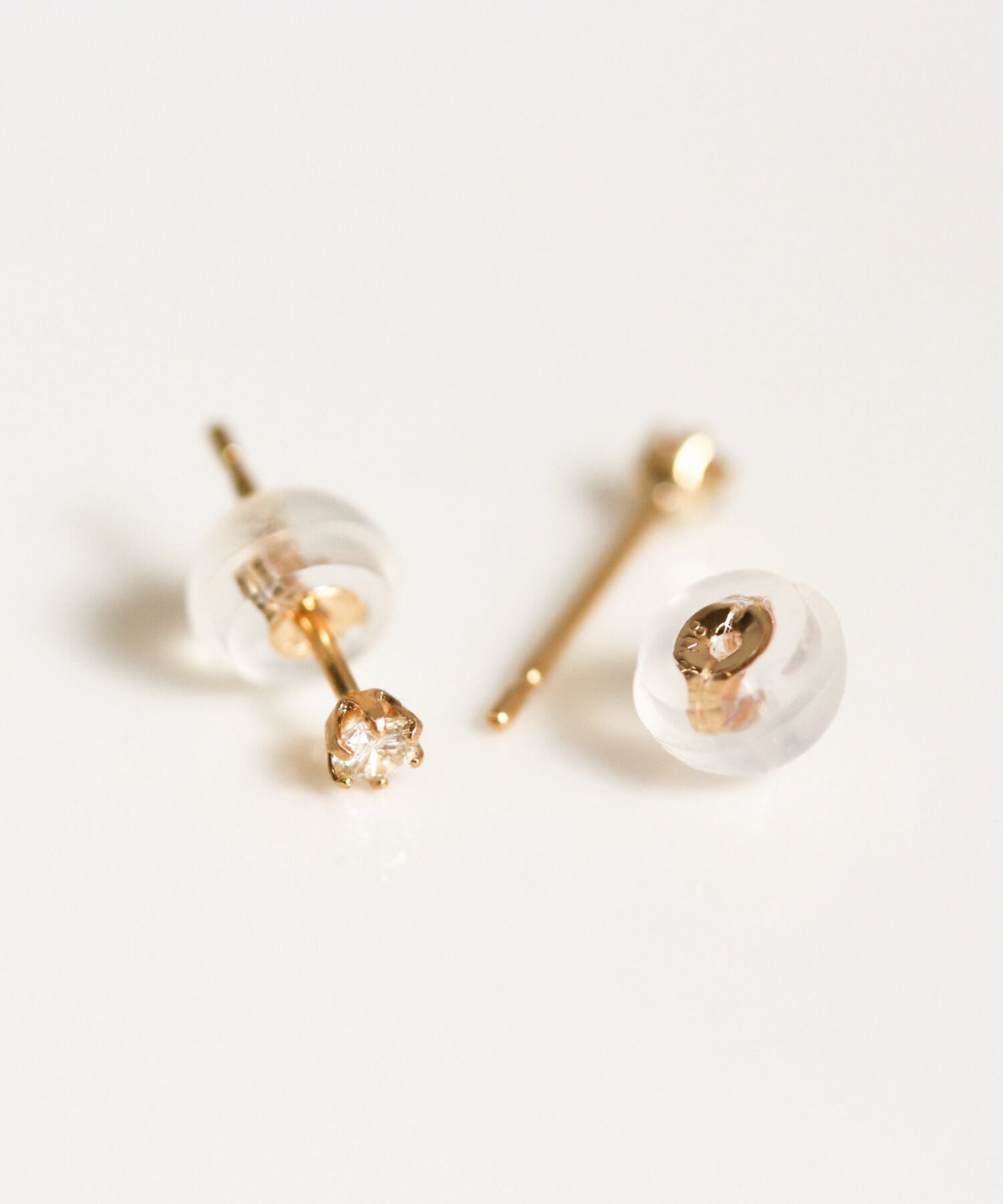  「一石 ダイヤモンド 0.1ct ピアス| K18」|ピアス|
