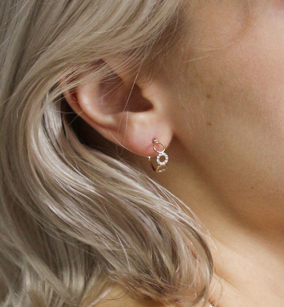  「ダイヤモンド スナップ フープ ピアス | K10YG 〈パピヨット〉」|ピアス|