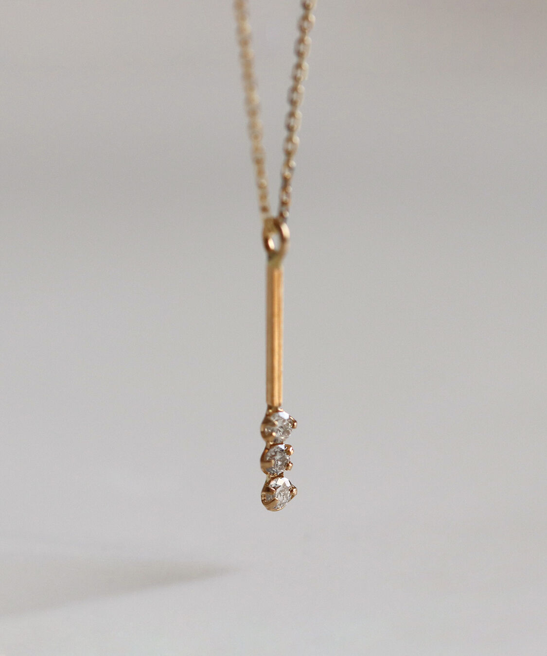  「ダイヤモンド ライン ネックレス | K10YG」|ネックレス|