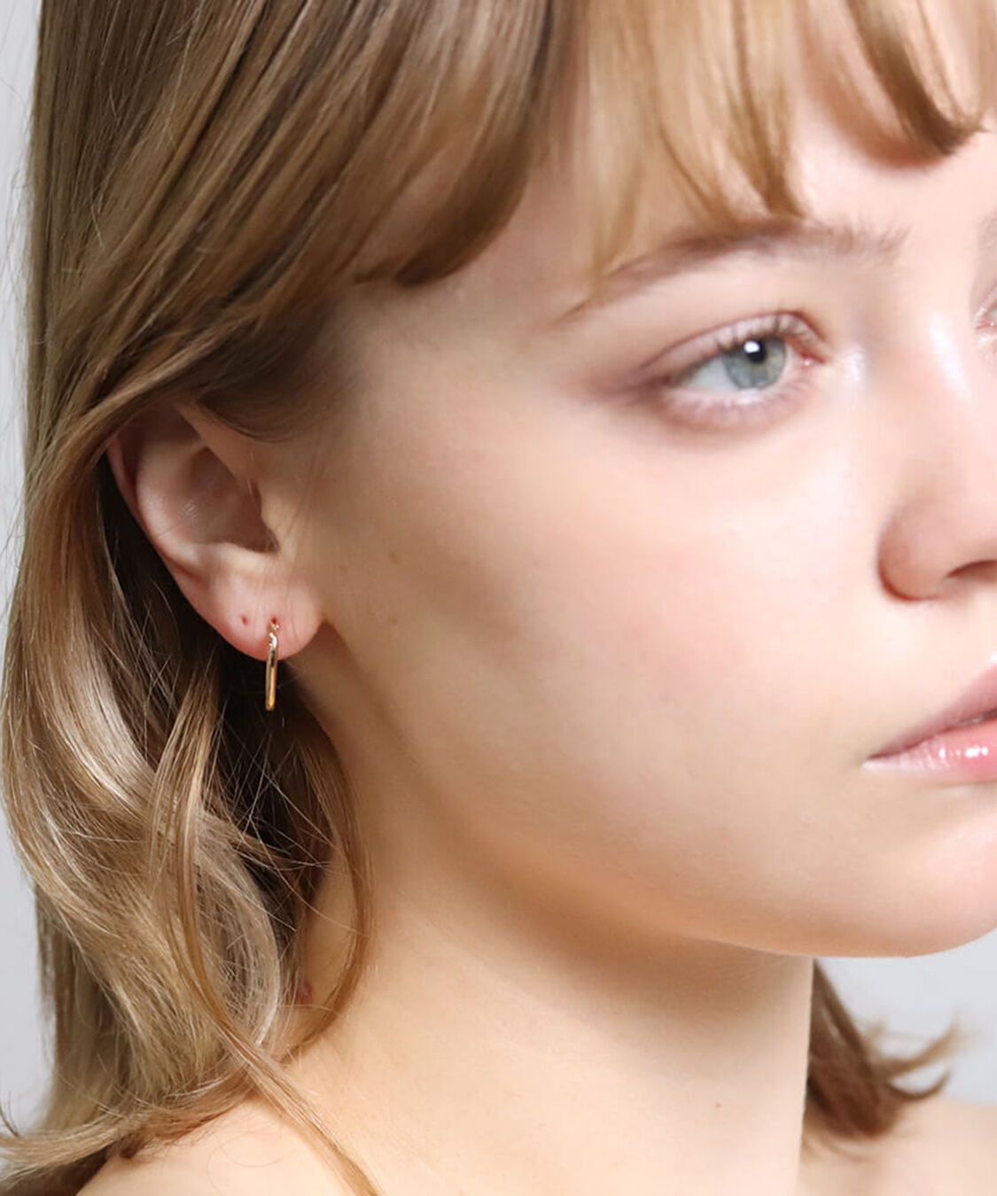  「ゴールド スナップ フープ ピアス | K10YG」|ピアス|