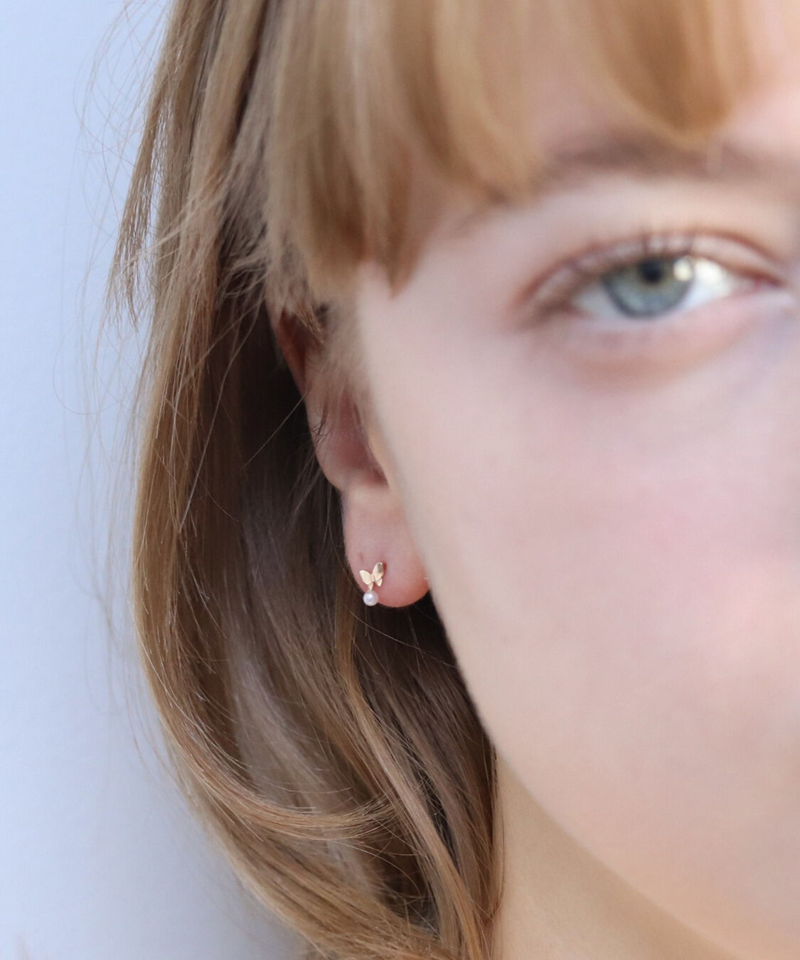  「パール バタフライ ピアス | K10YG  〈Web限定〉」|ピアス|