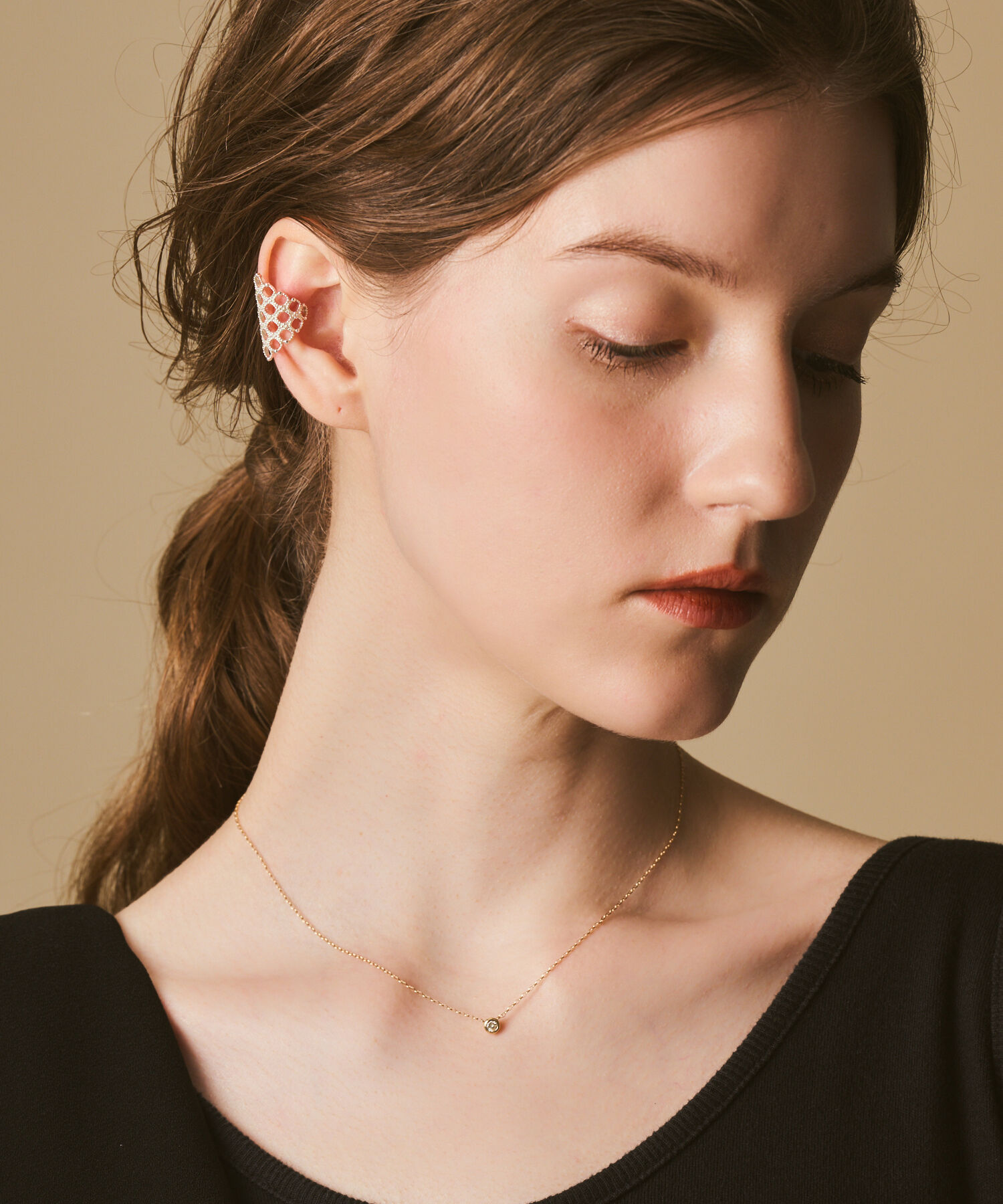 agete「シルバーイヤーカフ（片耳用）」|イヤーカフ|