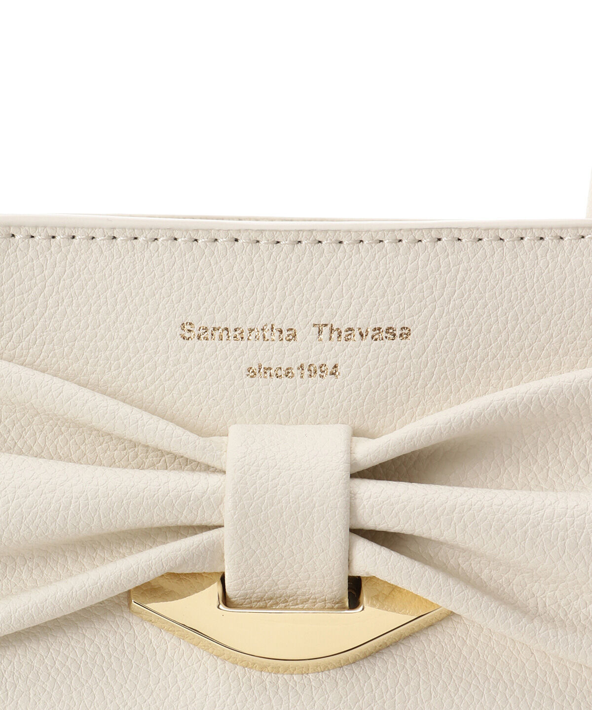 Samantha Thavasa「リボンモチーフ スプリットレザーハンドバッグ」|ハンドバッグ|