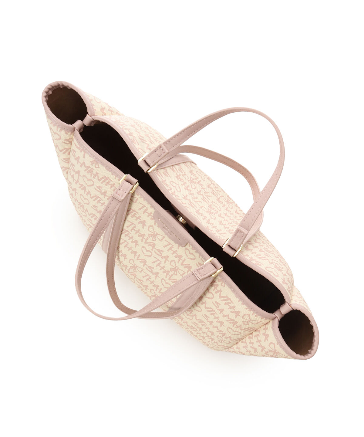 Samantha Thavasa「スクリッタ柄キャンバスデザイン合皮トートバッグ[Revival Collection]」|トートバッグ|