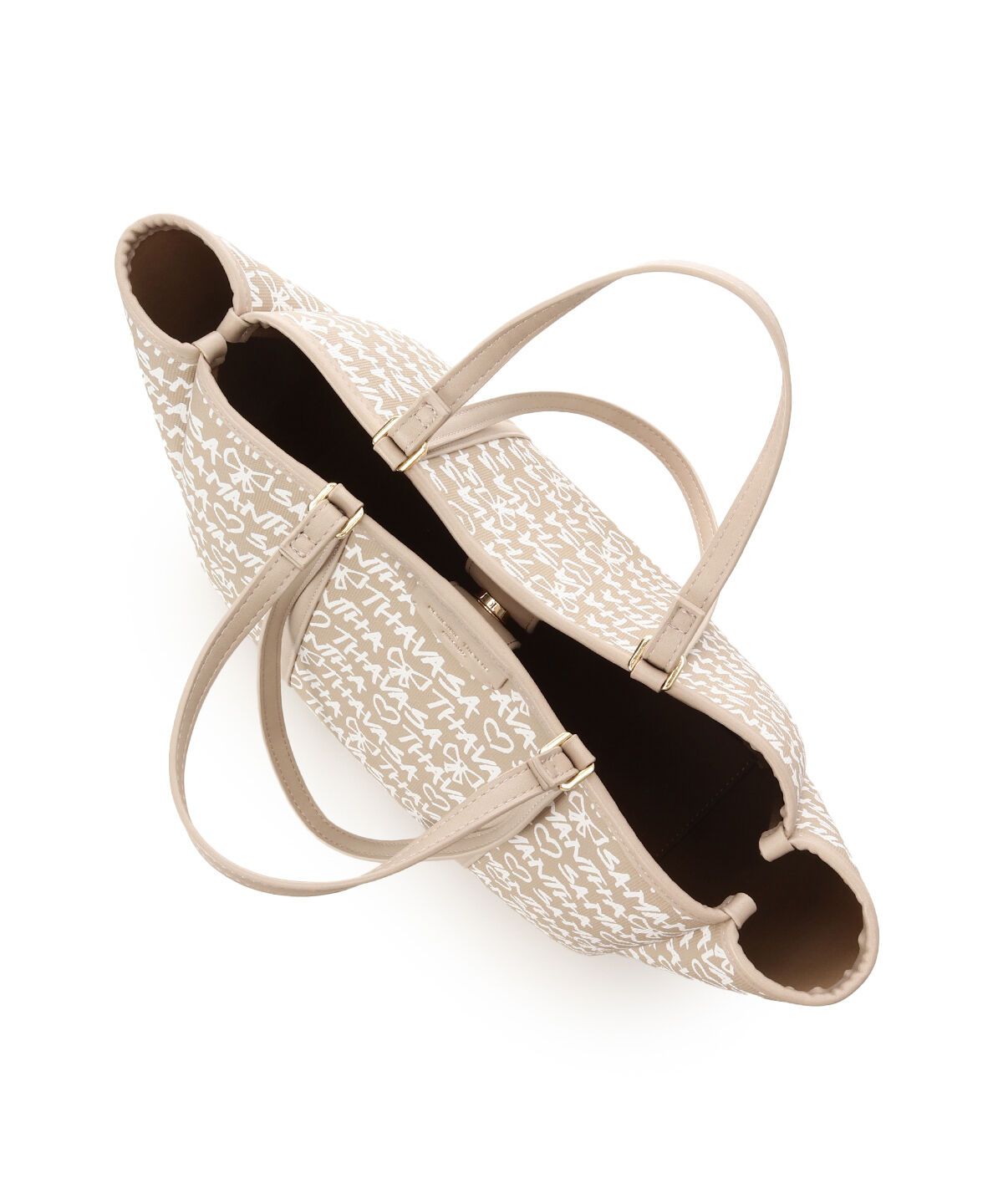 Samantha Thavasa「スクリッタ柄キャンバスデザイン合皮トートバッグ[Revival Collection]」|トートバッグ|