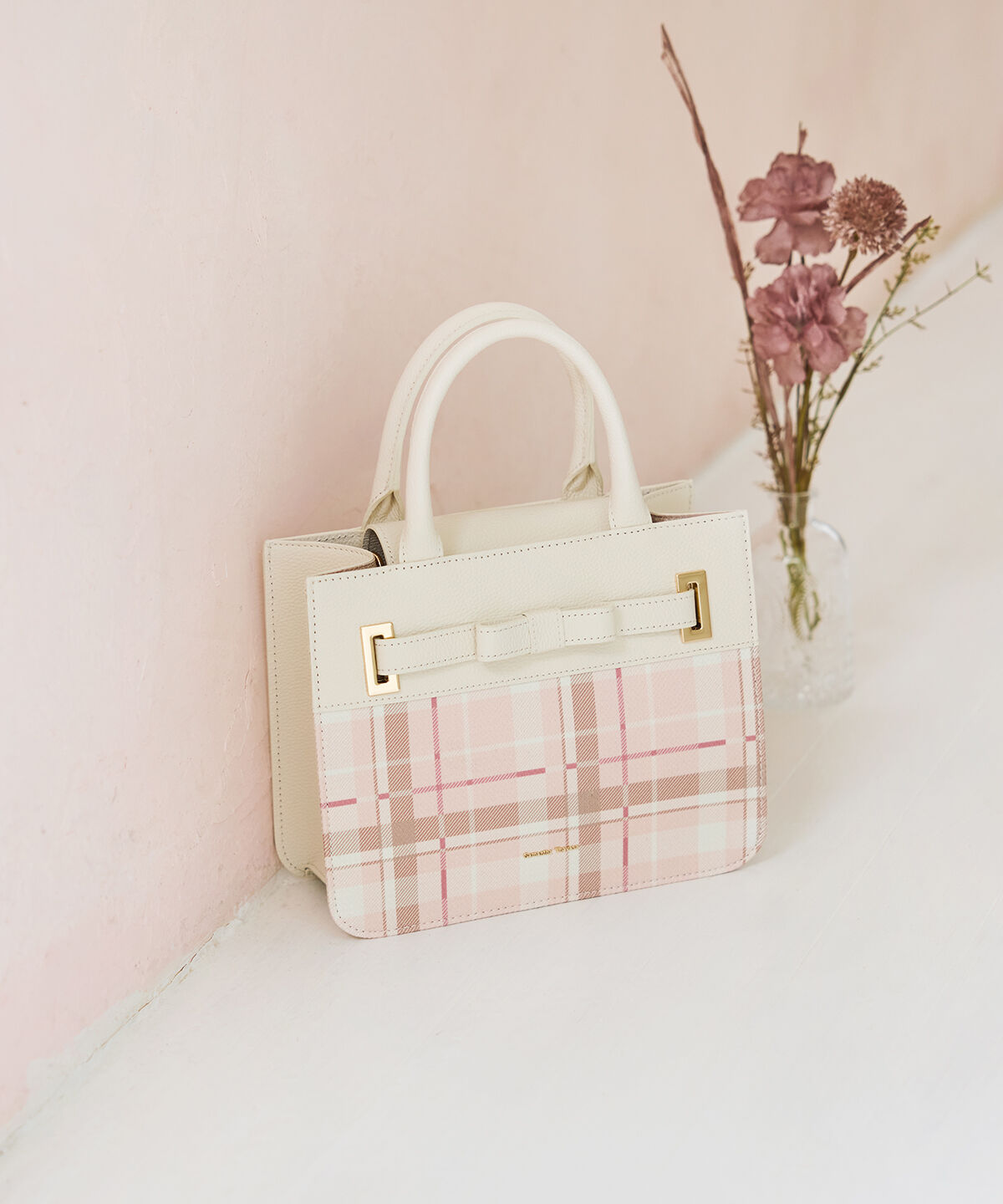 Samantha Thavasa「チェック柄エムシュシュⅢ トートバッグ」|トートバッグ|オフホワイト