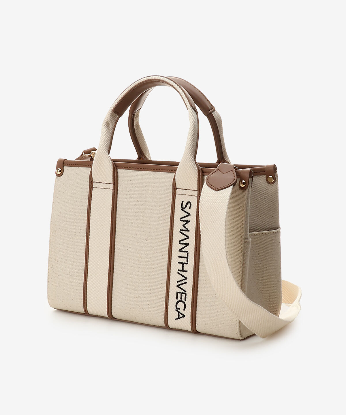 Samantha Vega「ロゴテープキャンバスハンドバッグ（小）」|ハンドバッグ|