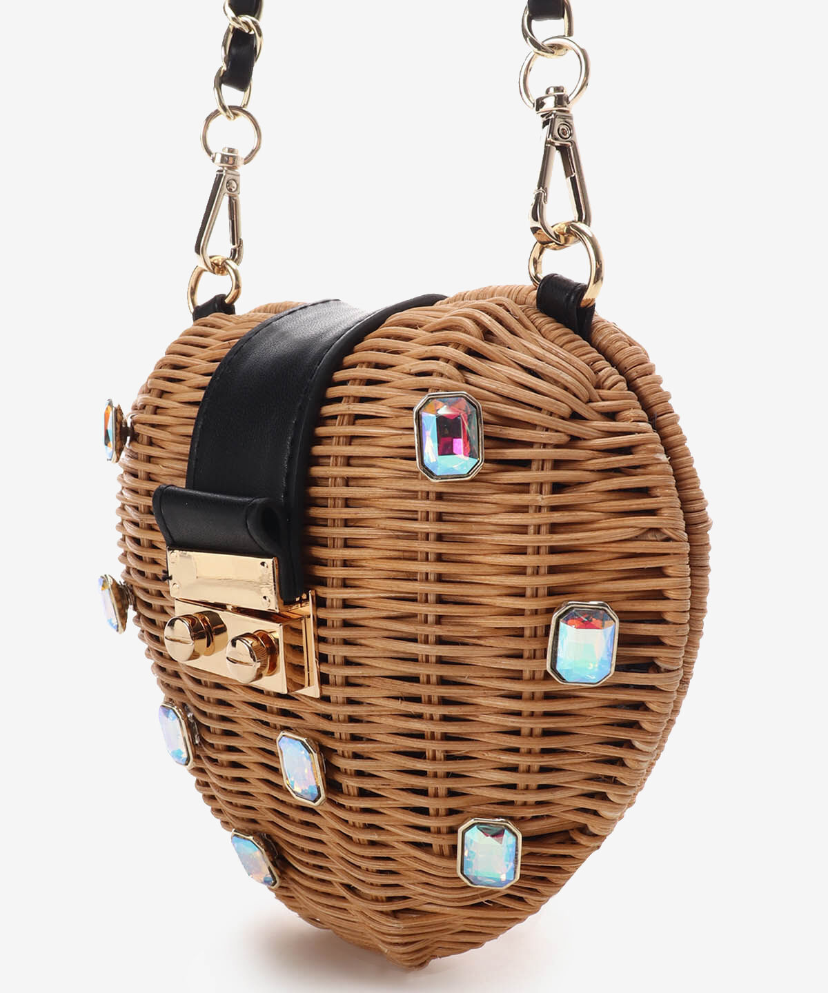 Samantha Vega「ジュエリーハート型ショルダーかごバッグ」|ショルダー・メッセンジャー|