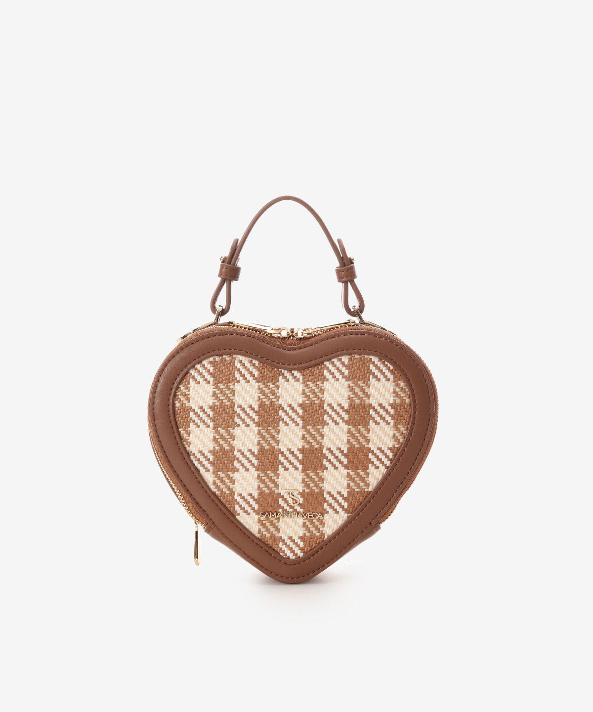 Samantha Vega「ギンガムチェックハート型ショルダーバッグ」|ショルダー・メッセンジャー|