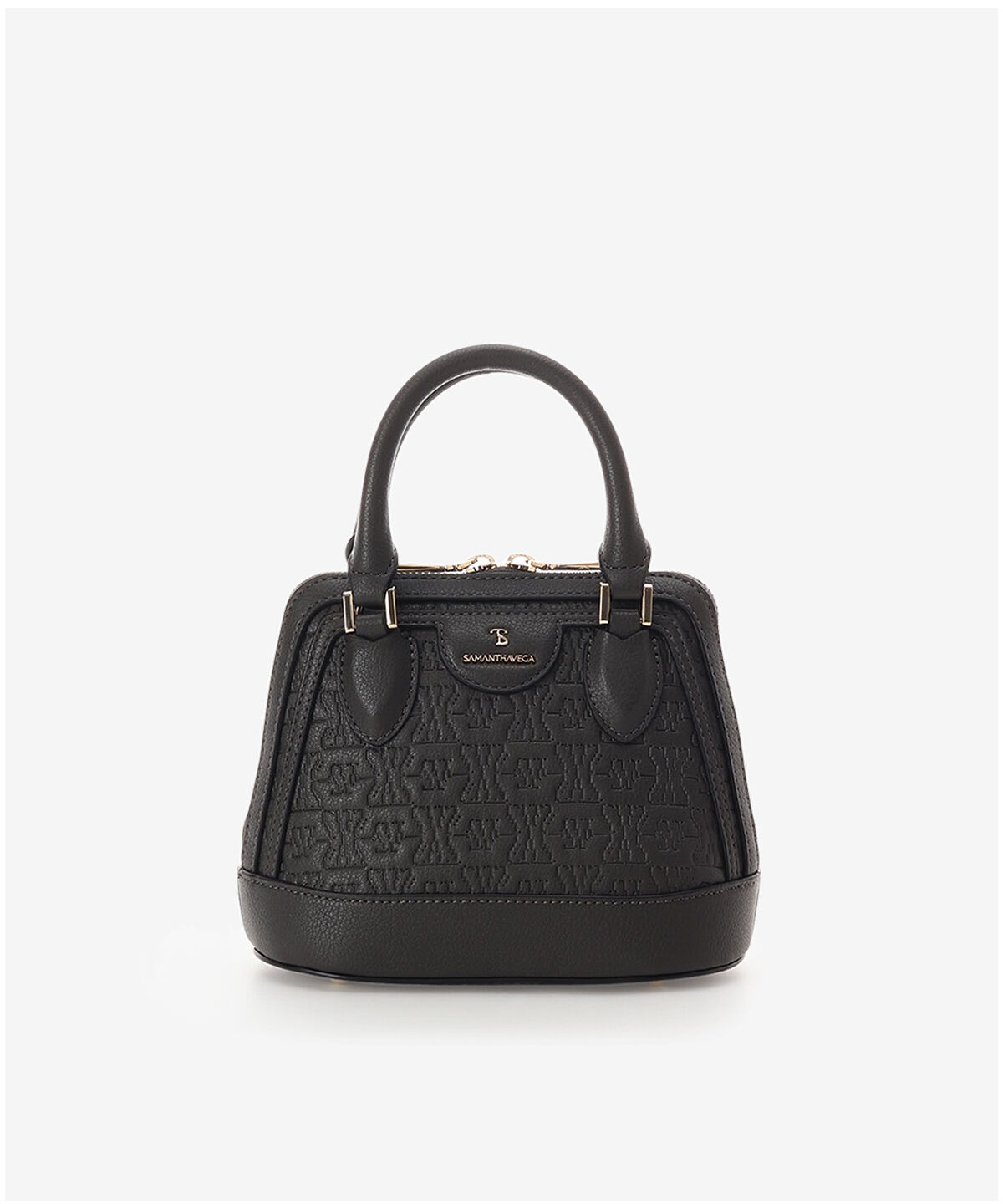 Samantha Vega「エンボスクロスミニショルダーバッグ」|ショルダー・メッセンジャー|ダークグレー