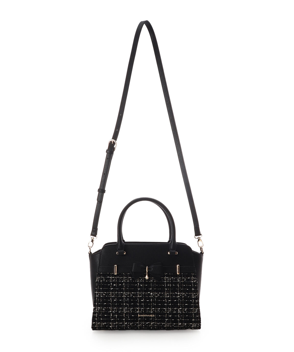 Samantha Vega「ツイードアクセントリボンハンドバッグ」|ハンドバッグ|