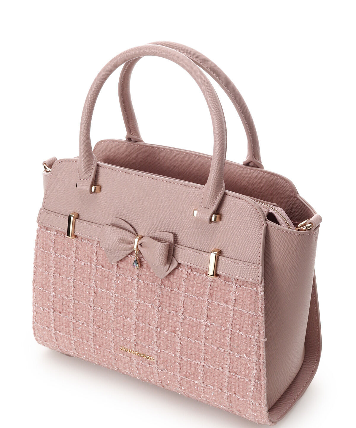 Samantha Vega「ツイードアクセントリボンハンドバッグ」|ハンドバッグ|