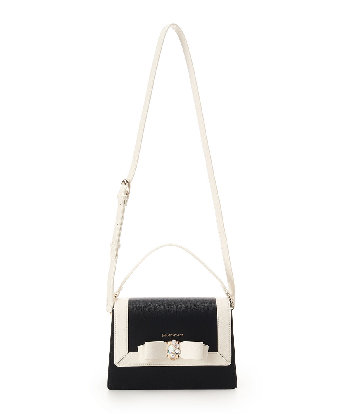 Samantha Vega「バイカラージュエルリボンショルダーバッグ」|ショルダー・メッセンジャー|