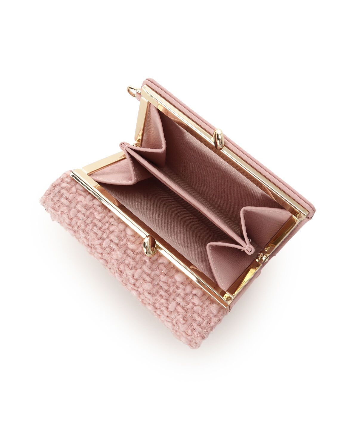 Samantha Vega「ラメツイードアクセントリボン折財布」|財布|