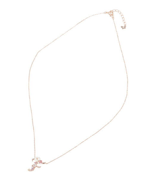 Samantha Tiara「K18 SPG フラワーレターズイニシャルネックレス 大 (F)」|ネックレス|
