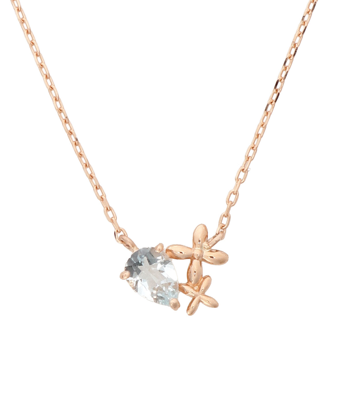 Samantha Tiara「K10PG アクアマリンネックレス≪3月 誕生石≫」|ネックレス|K10 PG