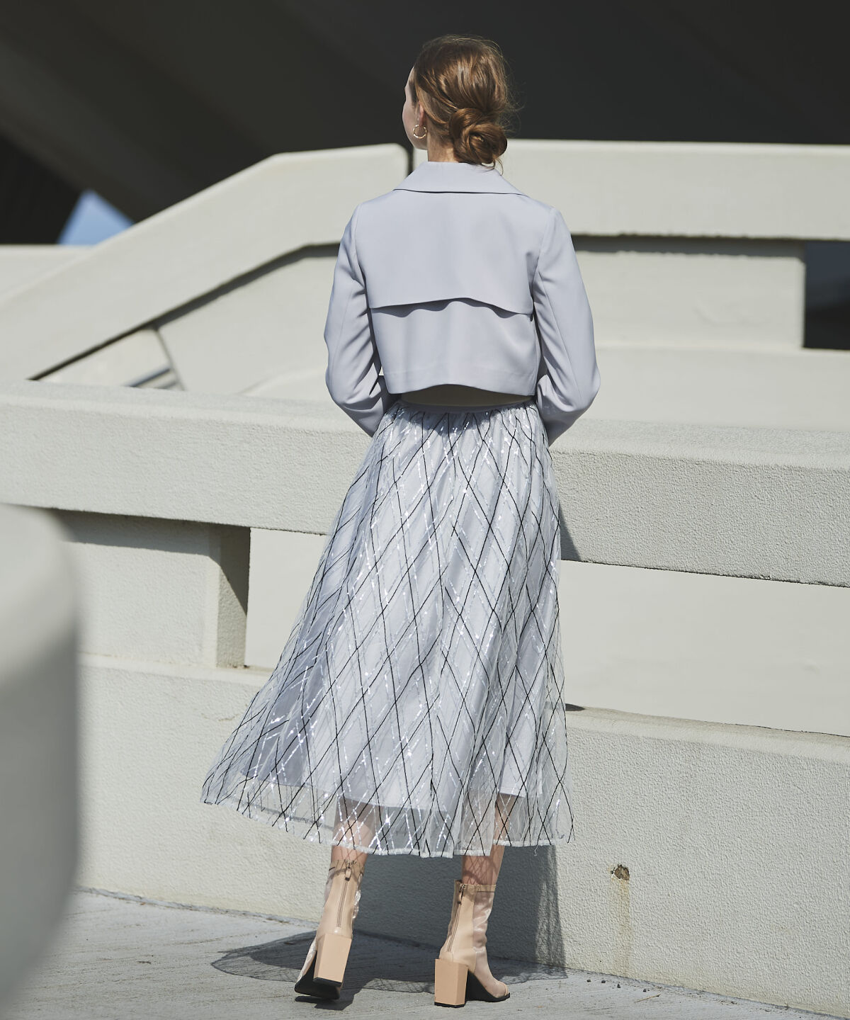 アンドクチュール「ダブルクロスショートトレンチ」|トレンチコート|