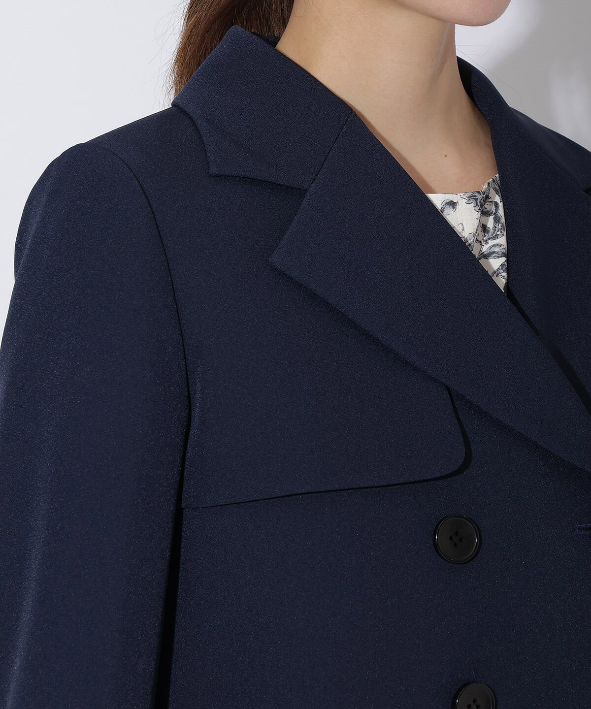 アンドクチュール「ダブルクロスショートトレンチ」|トレンチコート|