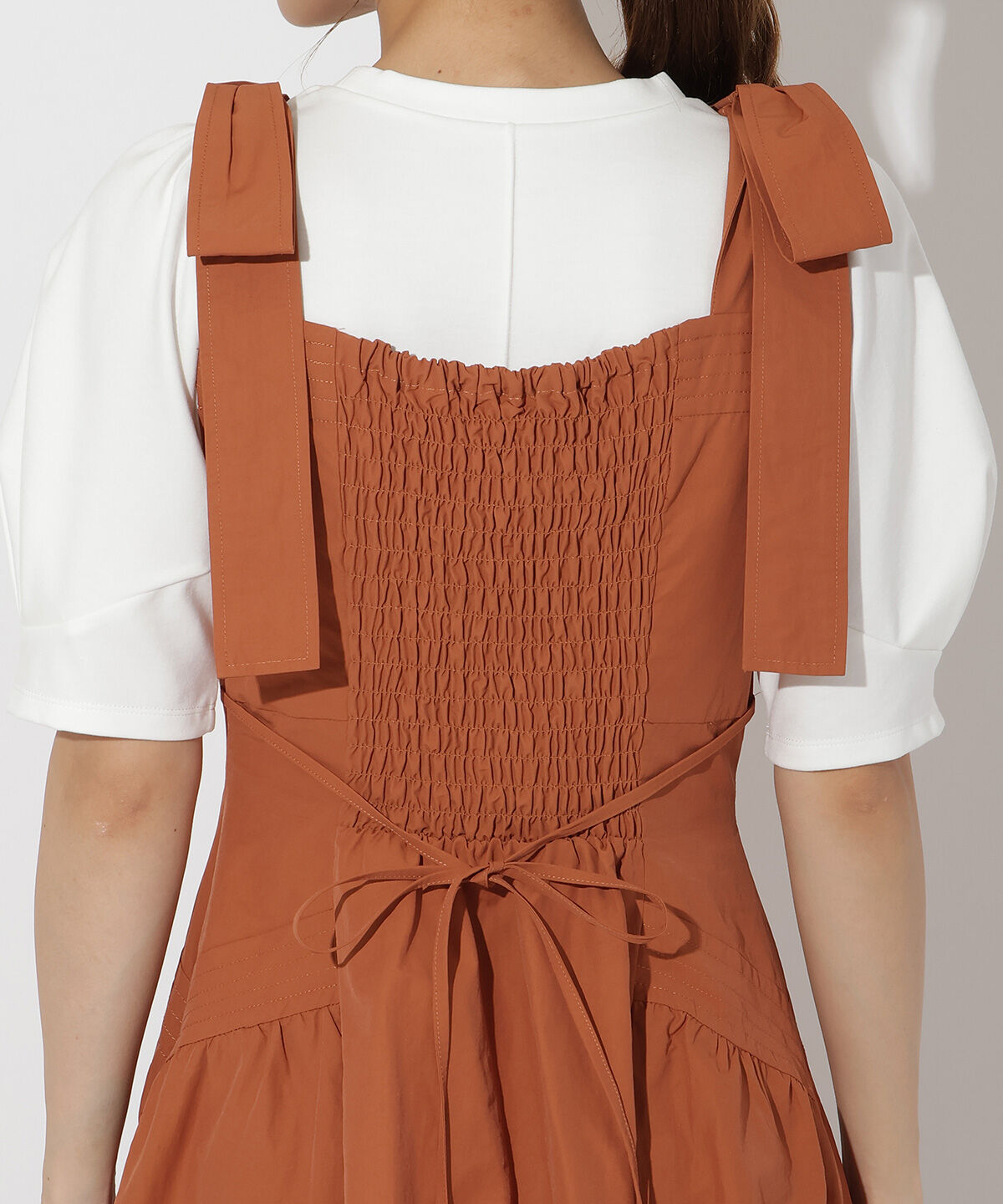 アンドクチュール「ショルダーリボンジャンスカ」|ワンピース|