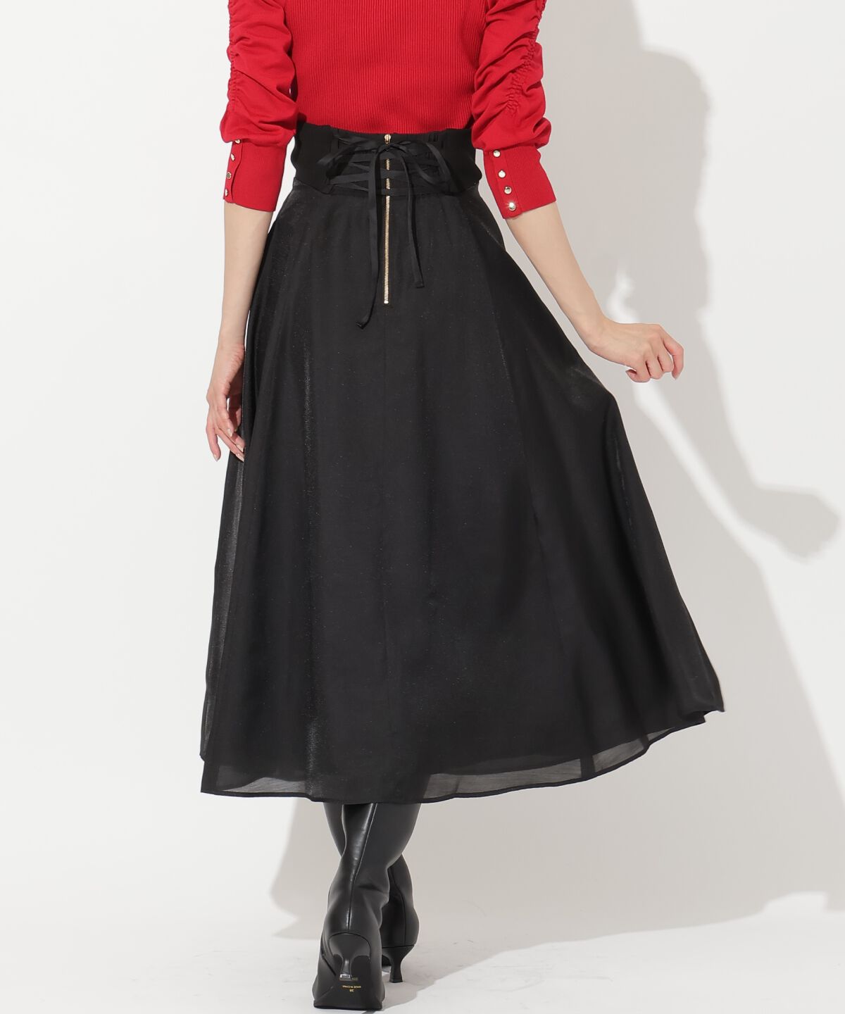 アンドクチュール「アシメシアーラッフルスカート」|フレア|