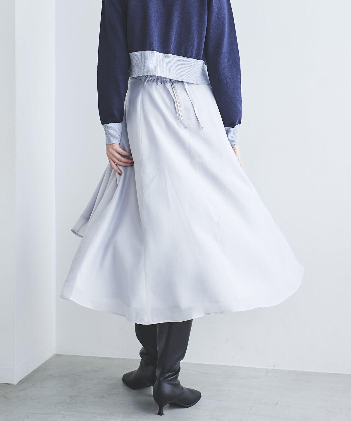 アンドクチュール「アシメシアーラッフルスカート」|フレア|