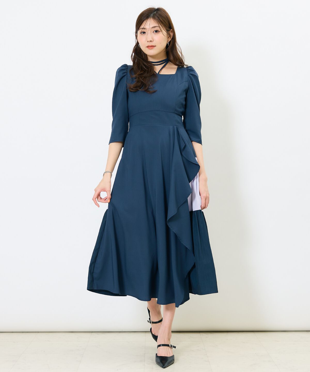 アンドクチュール「アシメラッフルティアードワンピース」|ワンピース|