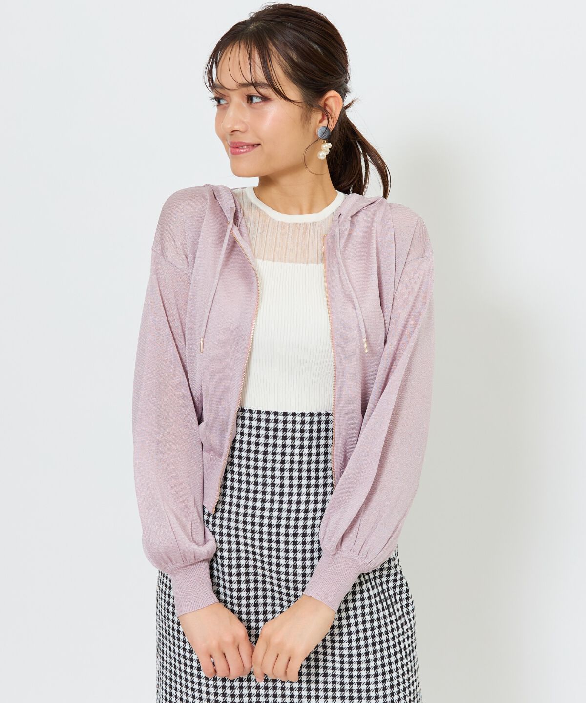 アンドクチュール「コンパクトシアーフーディー」|パーカー|