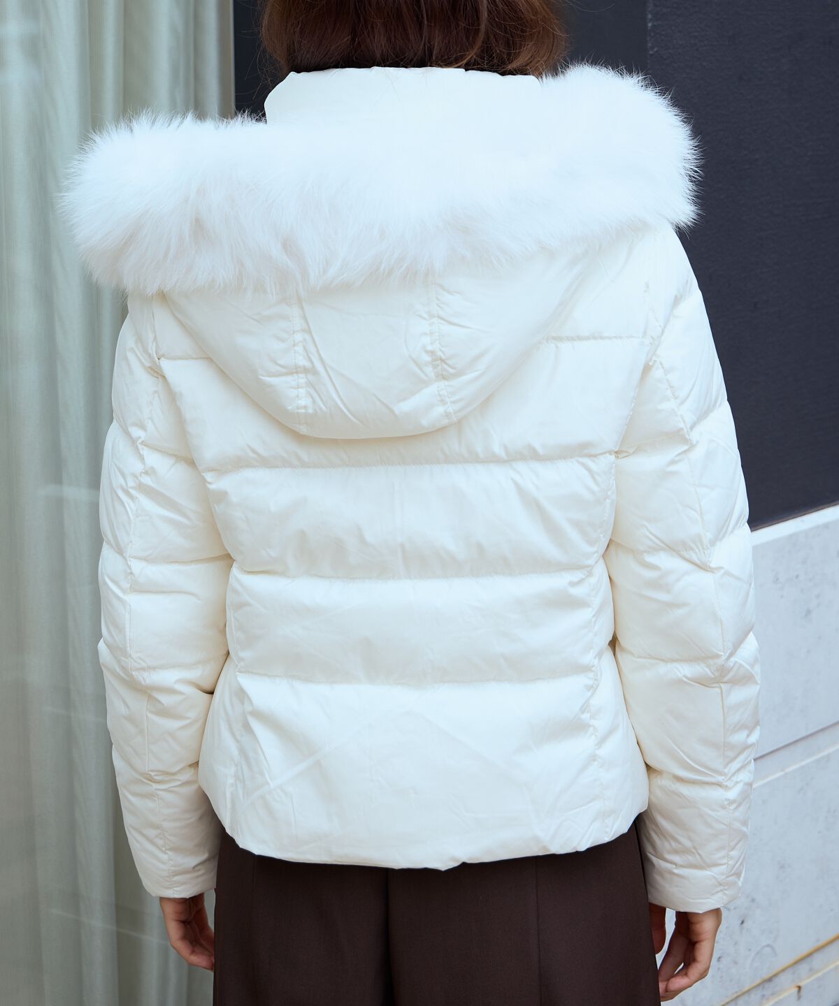 アンドクチュール「FOXファー付きショートダウン」|ダウン|