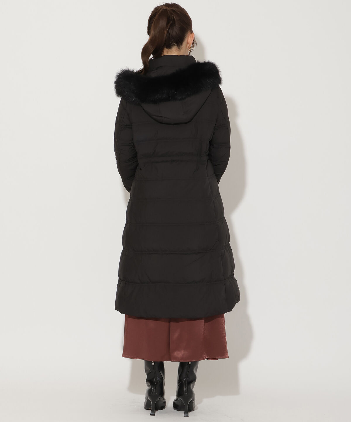 アンドクチュール「FOXファー付きミドルロングダウン」|ダウン|