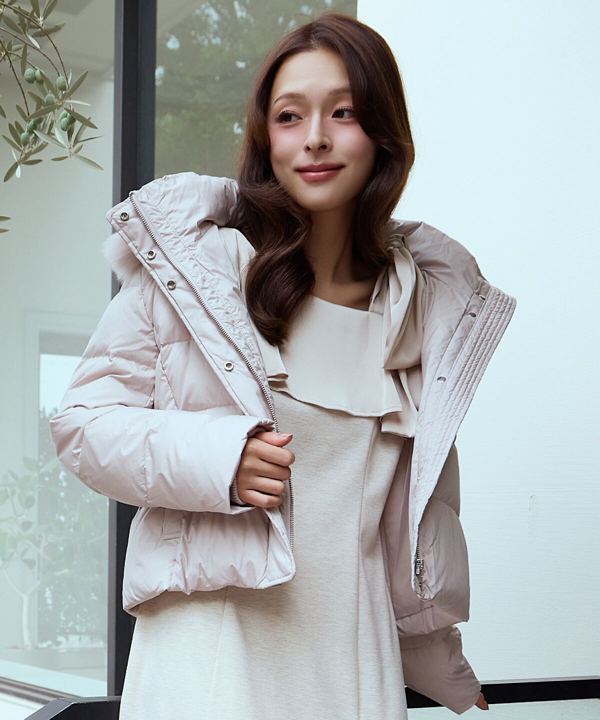 アンドクチュール「FOXファー付きプレミアムショートダウン」|ダウン|